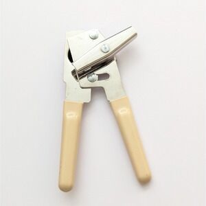 Vintage Swing Away Can Opener Cream Handle Grips Manual 6.5" USA